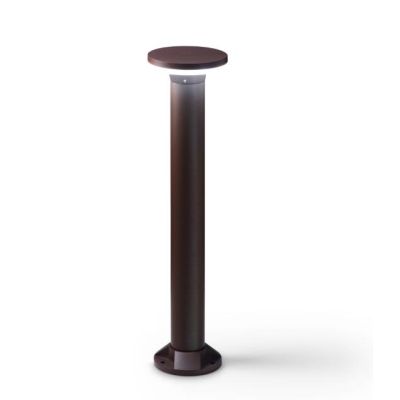 VIALE PALO DA ESTERNI ALLUMINIO CORTEN O NERO IP65 H60 E H80 CM LED INTEGRATO LUCE 4000K DESIGN MODERNO