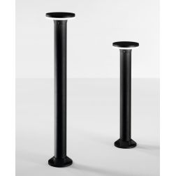 VIALE PALO DA ESTERNI ALLUMINIO CORTEN O NERO IP65 H60 E H80 CM LED INTEGRATO LUCE 4000K DESIGN MODERNO