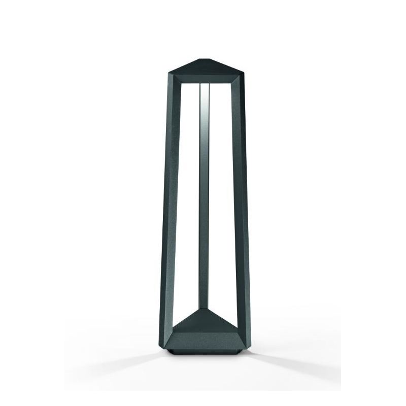 LUCIFER PALO DA ESTERNI TRIANGOLARE 2 COLORI IP65 H56 E H81 CM LED INTEGRATO LUCE 4000K MODERNO