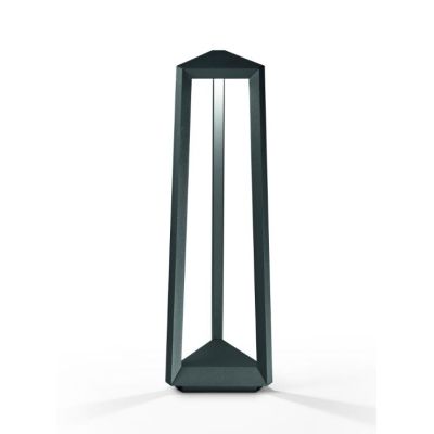 LUCIFER PALO DA ESTERNI TRIANGOLARE 2 COLORI IP65 H56 E H81 CM LED INTEGRATO LUCE 4000K MODERNO