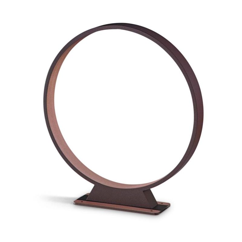 MIRTA LAMPADA DA GIARDINO CON FORMA A CERCHIO D40 CM IP54 LED 5W LUCE 3000K-4000K CORTEN E ANTRACITE MODERNA