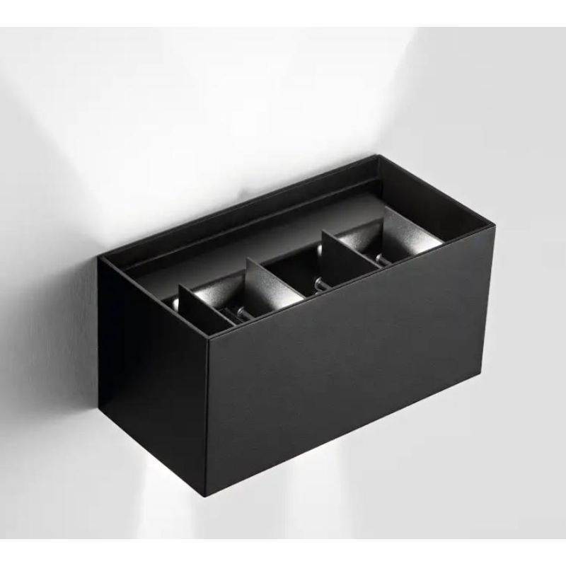 DOUBLE CUBE APPLIQUE DA ESTERNO IP65 BIEMISSIONE DI LUCE LED 20W LUCE 3000K-4000K 3 COLORI MODERNA