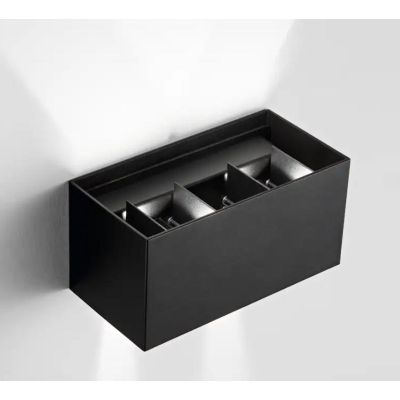 DOUBLE CUBE APPLIQUE DA ESTERNO IP65 BIEMISSIONE DI LUCE LED 20W LUCE 3000K-4000K 3 COLORI MODERNA