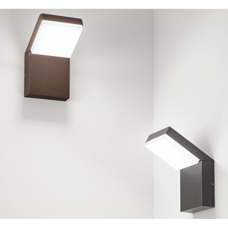 NINJA APPLIQUE DA ESTERNO IP65 LED 20W LUCE 4000K CORTEN, ANTRACITE E NERA DESIGN MODERNO