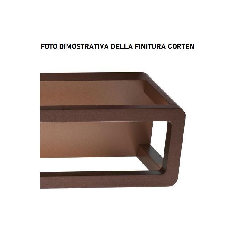 GHITA APPLIQUE DA ESTERNO IP65 LED 20W LUCE 4000K CORTEN, ANTRACITE E BIANCO DESIGN MODERNO