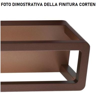 GHITA APPLIQUE DA ESTERNO IP65 LED 20W LUCE 4000K CORTEN, ANTRACITE E BIANCO DESIGN MODERNO