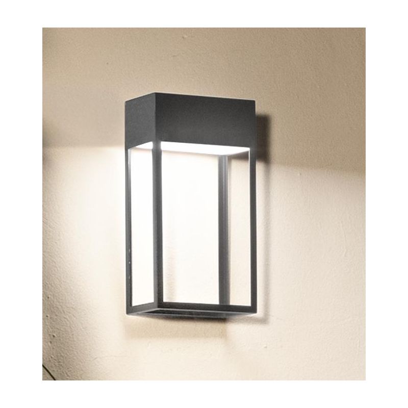 GHITA APPLIQUE DA ESTERNO IP65 LED 20W LUCE 4000K CORTEN, ANTRACITE E BIANCO DESIGN MODERNO