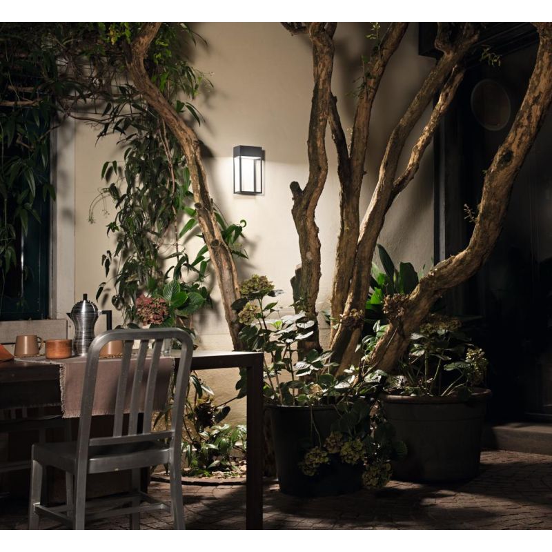 GHITA APPLIQUE DA ESTERNO IP65 LED 20W LUCE 4000K CORTEN, ANTRACITE E BIANCO DESIGN MODERNO