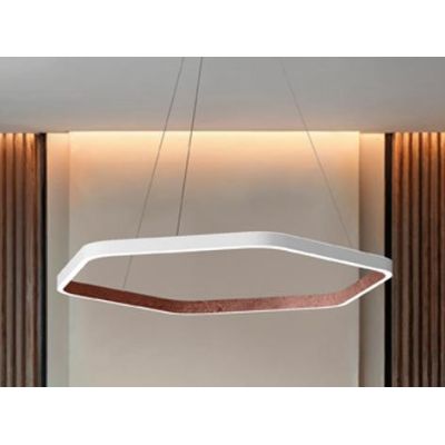 DIAMANTE LAMPADARIO A SOSPENSIONE ESAGONALE BIEMISSIONE LED 100W LUCE 2700K, 3000K E 4000K MODERNO