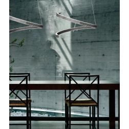 SPIRA LAMPADARIO ORIGINALE D60 CM ALLUMINIO FINITURA FERRO LED 82W LUCE 2700K, 3000K E 4000K MODERNA 2