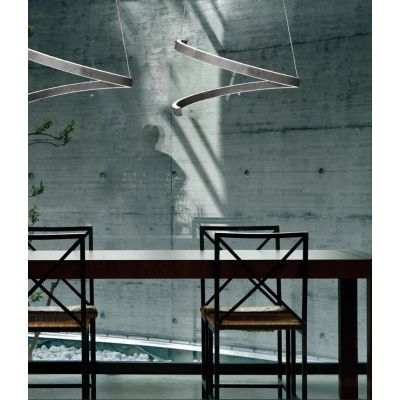 SPIRA LAMPADARIO ORIGINALE D60 CM ALLUMINIO FINITURA FERRO LED 82W LUCE 2700K, 3000K E 4000K MODERNA