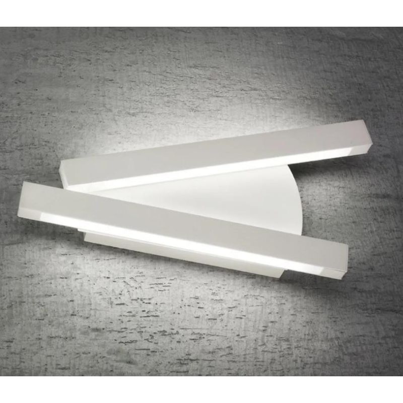 ELLE APPLIQUE MODERNA ALLUMINIO BIANCO LED 27W LUCE 2700K,3000K E 4000K MADE IN ITALY