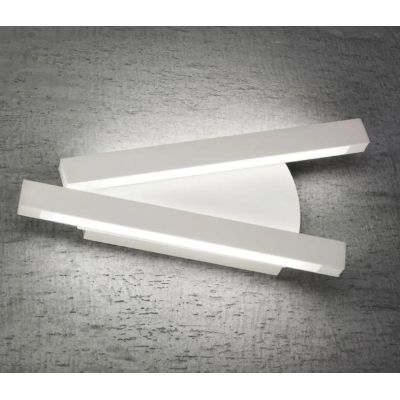 ELLE APPLIQUE MODERNA ALLUMINIO BIANCO LED 27W LUCE 2700K,3000K E 4000K MADE IN ITALY