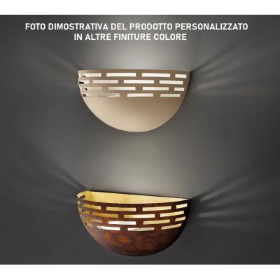 GREKA APPLIQUE A VASCHETTA IN ALLUMINIO TRAFORATO BIANCO LED 17W DIMMERABILE LUCE 2700K,3000K E 4000K
