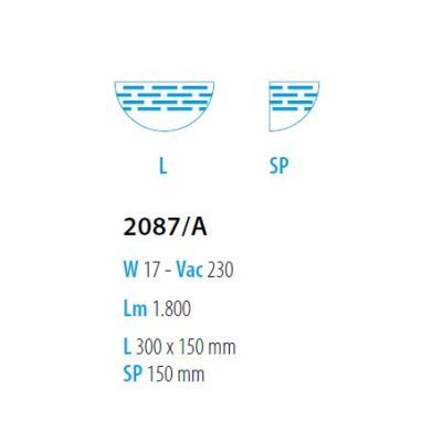 GREKA APPLIQUE A VASCHETTA IN ALLUMINIO TRAFORATO BIANCO LED 17W DIMMERABILE LUCE 2700K,3000K E 4000K