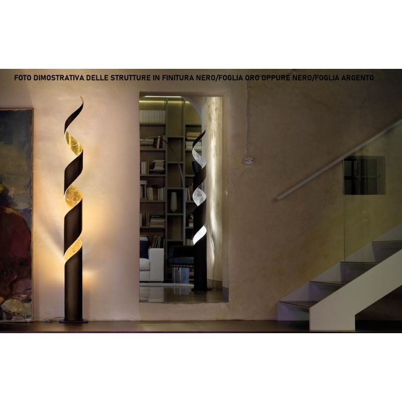 TRUCIOLO PIANTANA A VITE ALTEZZA CM 200 LED 30W DIMMERABILE LUCE 2700K E 3000K IN ALLUMINIO MADE IN ITALY