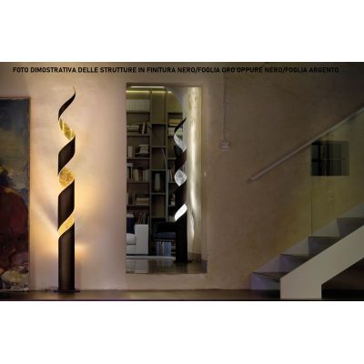 TRUCIOLO PIANTANA A VITE ALTEZZA CM 200 LED 30W DIMMERABILE LUCE 2700K E 3000K IN ALLUMINIO MADE IN ITALY