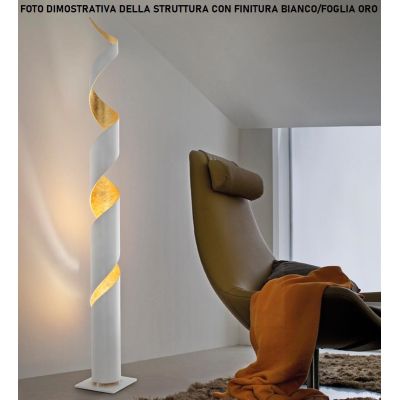 TRUCIOLO PIANTANA A VITE ALTEZZA CM 200 LED 30W DIMMERABILE LUCE 2700K E 3000K IN ALLUMINIO MADE IN ITALY