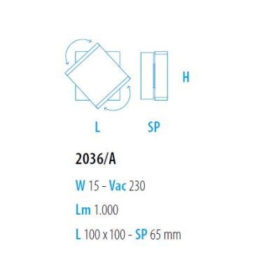 CUBO APPLIQUE LED 15W FB Braga - Cristalensi Shop Online