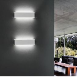 GAMMA LAMPADA DA PARETE DI COLORE BIANCO LED 23W 3000K FB Braga - Cristalensi Shop Online