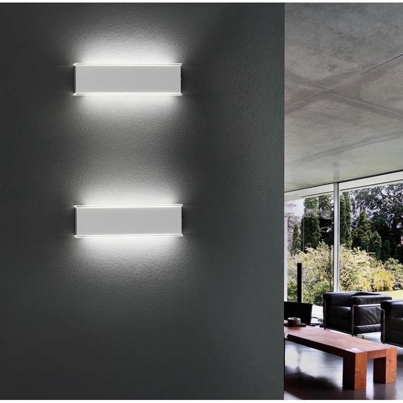 GAMMA LAMPADA DA PARETE DI COLORE BIANCO LED 23W 3000K FB Braga - Cristalensi Shop Online