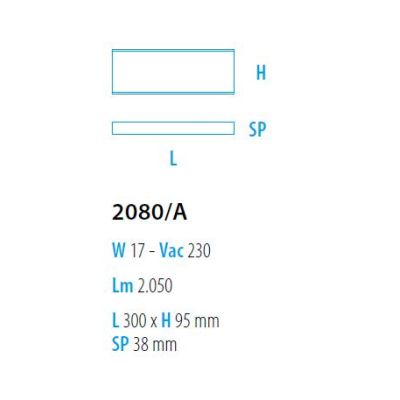 GAMMA LAMPADA DA PARETE DI COLORE BIANCO LED 23W 3000K FB Braga - Cristalensi Shop Online