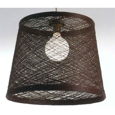 CORDA SOSPENSIONE GRANDE IN CORDA COLORATA DI MARRONE O BIANCO Illuminando - Cristalensi Shop Online