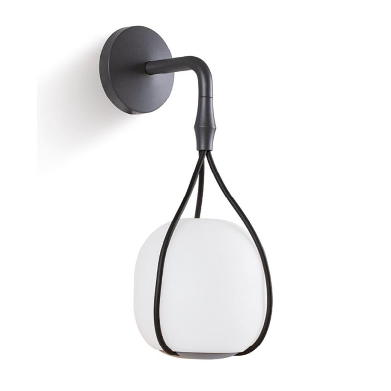 BERTA APPLIQUE IN ALLUMINIO ANTRACITE IP54 LED 11.5W LUCE 3000K E 4000K D17 CM DESIGN MODERNO ED ORIGINALE SOVIL