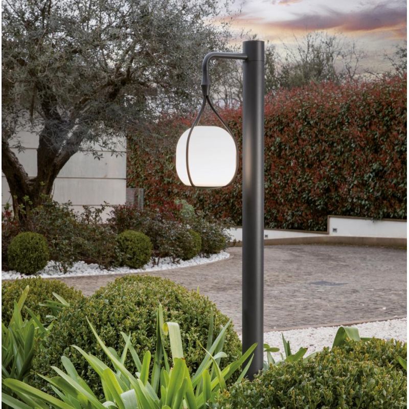 BERTA PALO H140 CM IN ALLUMINIO ANTRACITE IP54 LED 11.5W LUCE 3000K E 4000K DESIGN MODERNO ED ORIGINALE SOVIL