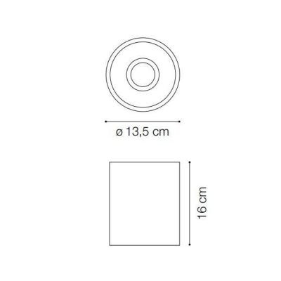 PLAFONIERA IN GESSO O CEMENTO DI FORMA ROTONDA VINTAGE CON FARETTO ORIENTABILE E LAMPADINA GU10 CRISTALENSI - Cristalensi Shop O