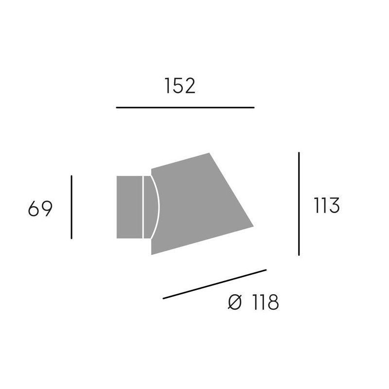 CUP APPLIQUE ORIENTABILE DA ESTERNO IP65 BIANCO E NERO LAMPADINA ATTACCO GU10 MODERNA SOVIL