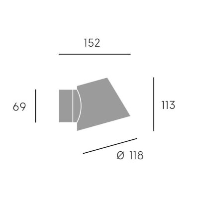 CUP APPLIQUE ORIENTABILE DA ESTERNO IP65 BIANCO E NERO LAMPADINA ATTACCO GU10 MODERNA SOVIL