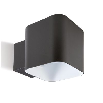 DADO APPLIQUE DA ESTERNO BIEMISSIONE IP54 BIANCO E NERO LAMPADINA ATTACCO E27 MODERNA SOVIL