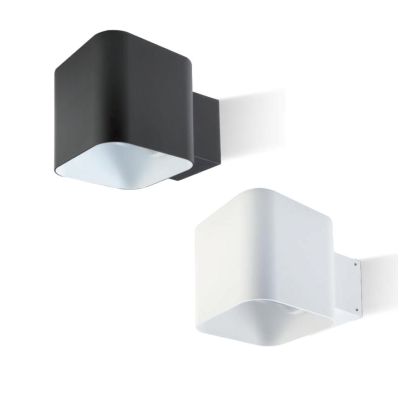 DADO APPLIQUE DA ESTERNO BIEMISSIONE IP54 BIANCO E NERO LAMPADINA ATTACCO E27 MODERNA SOVIL