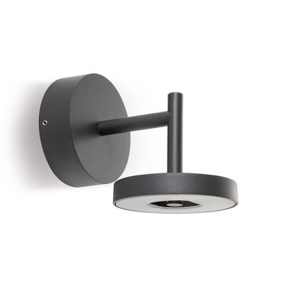 DONUT APPLIQUE DA ESTERNO ORIENTABILE LED 12W IP54 ALLUMINIO ANTRACITE LUCE 3000K E 4000K MODERNA SOVIL