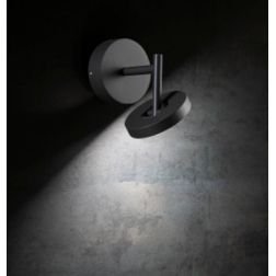 DONUT APPLIQUE DA ESTERNO ORIENTABILE LED 12W IP54 ALLUMINIO ANTRACITE LUCE 3000K E 4000K MODERNA SOVIL