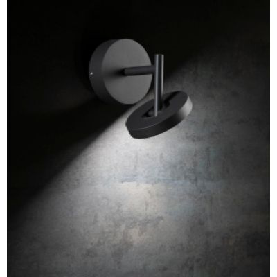 DONUT APPLIQUE DA ESTERNO ORIENTABILE LED 12W IP54 ALLUMINIO ANTRACITE LUCE 3000K E 4000K MODERNA SOVIL