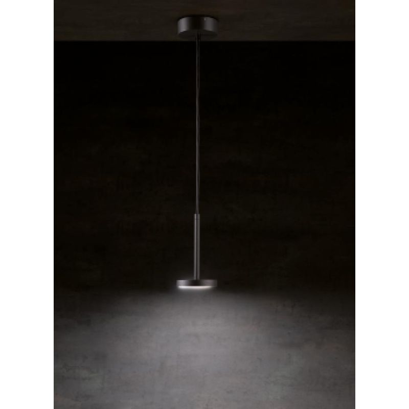 DONUT SOSPENSIONE CON DIFFUSORE ORIENTABILE IP54 LED 12W ALLUMINIO ANTRACITE LUCE 3000K E 4000K MODERNA SOVIL