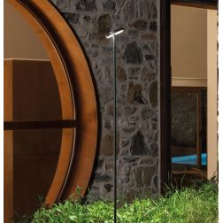 DONUT PALI DA GIARDINO CON DIFFUSORE ORIENTABILE IP54 LED 12W 2 MISURE ANTRACITE LUCE 3000K E 4000K SOVIL
