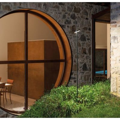 DONUT PALI DA GIARDINO CON DIFFUSORE ORIENTABILE IP54 LED 12W 2 MISURE ANTRACITE LUCE 3000K E 4000K SOVIL