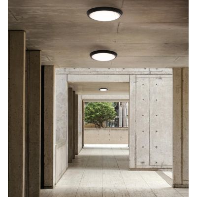 DORIS PLAFONIERA DA ESTERNO IP65 2 MISURE BIANCA E NERA LED INTEGRATO CCT 3000K-4000K-6500K DI SOVIL