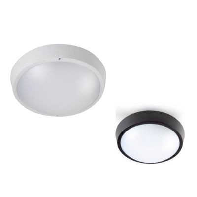 DORIS PLAFONIERA DA ESTERNO IP65 2 MISURE BIANCA E NERA LED INTEGRATO CCT 3000K-4000K-6500K DI SOVIL