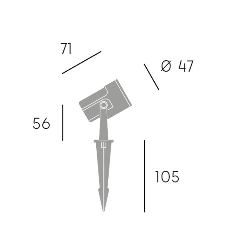 FLORA FARETTO SPOT DA ESTERNO ORIENTABILE CON PICCHETTO IP65 NERO 3 MISURE LED INTEGRATO LUCE 3000K E 4000K SOVIL