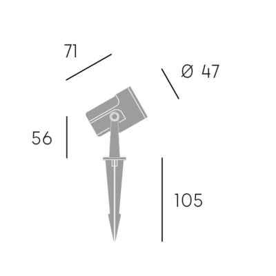 FLORA FARETTO SPOT DA ESTERNO ORIENTABILE CON PICCHETTO IP65 NERO 3 MISURE LED INTEGRATO LUCE 3000K E 4000K SOVIL