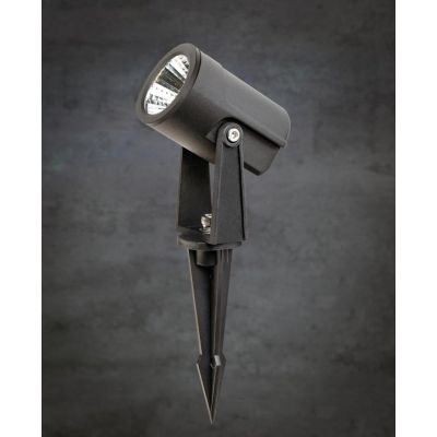 FLORA FARETTO SPOT DA ESTERNO ORIENTABILE CON PICCHETTO IP65 NERO 3 MISURE LED INTEGRATO LUCE 3000K E 4000K SOVIL