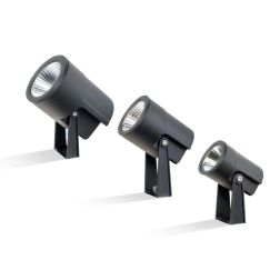 FLORA FARETTO SPOT DA ESTERNO ORIENTABILE CON PICCHETTO IP65 NERO 3 MISURE LED INTEGRATO LUCE 3000K E 4000K SOVIL