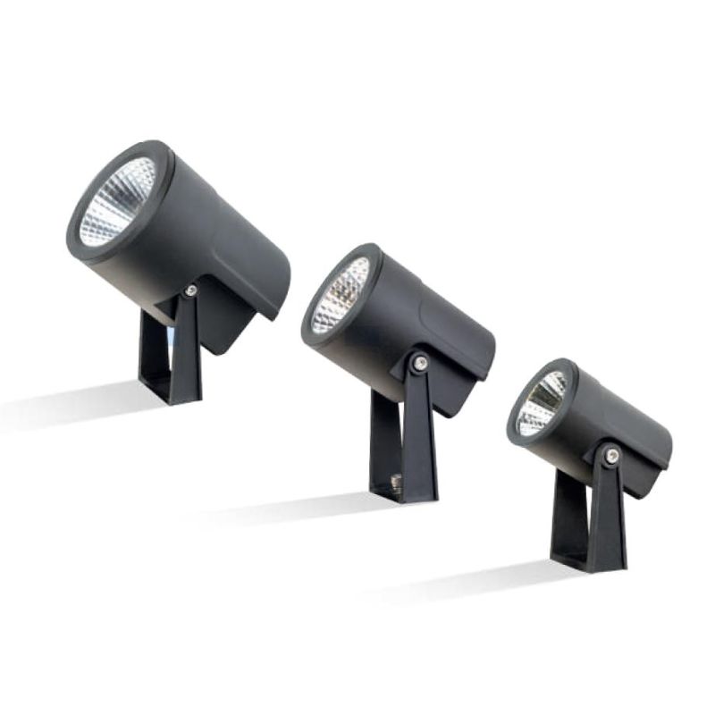 FLORA FARETTO SPOT DA ESTERNO ORIENTABILE CON PICCHETTO IP65 NERO 3 MISURE LED INTEGRATO LUCE 3000K E 4000K SOVIL