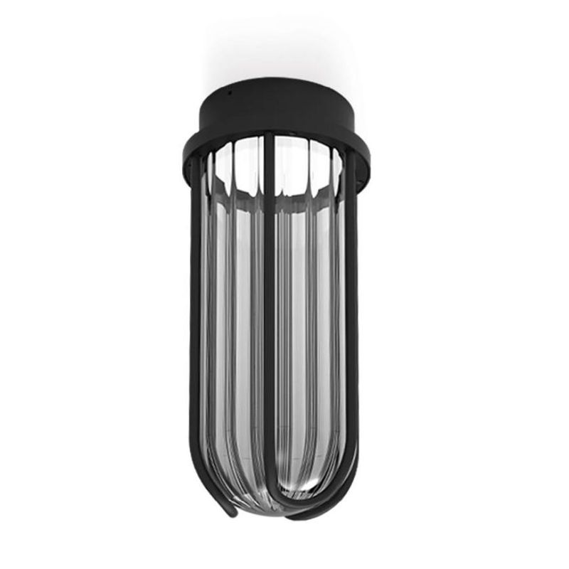 GOCCIA PLAFONIERA DA ESTERNO IP54 IN ALLUMINIO BIANCO O NERO LED 12W LUCE 3000K E 4000K DI SOVIL