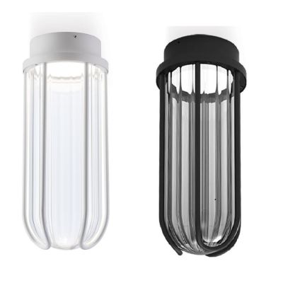 GOCCIA PLAFONIERA DA ESTERNO IP54 IN ALLUMINIO BIANCO O NERO LED 12W LUCE 3000K E 4000K DI SOVIL