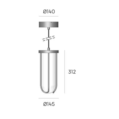 GOCCIA SOSPENSIONE DA ESTERNO IP54 IN ALLUMINIO BIANCO O NERO LED 12W LUCE 3000K E 4000K DI SOVIL